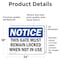 Signmission This Gate Must Remain Locked When Not In Use, 24 in W x Rectangle, Vinyl Decal OS-2PACK-NS-D-1824-L-18618 - alternate 3
